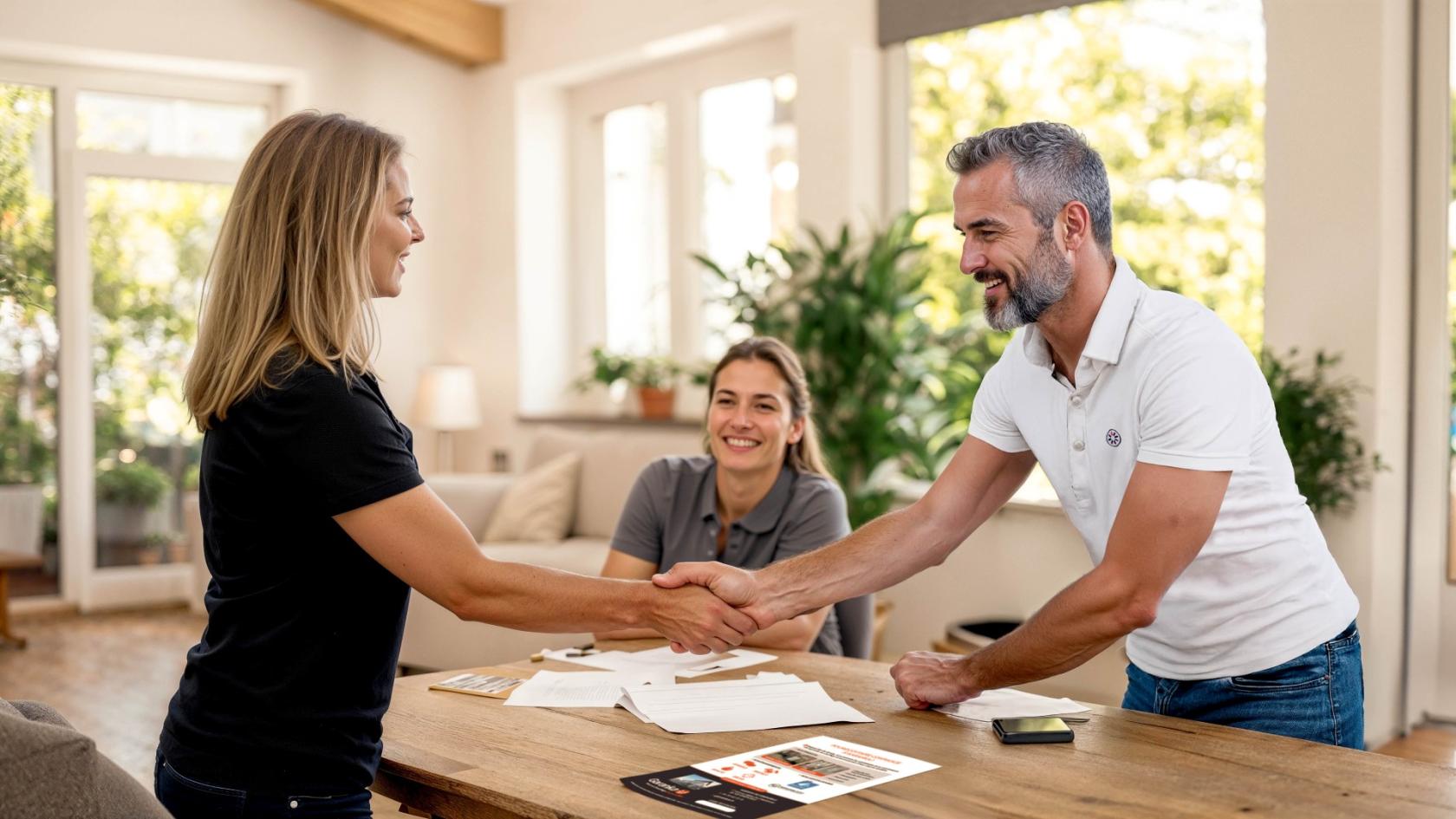 Expert Garanka avec des clients