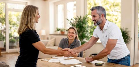 Expert Garanka avec des clients