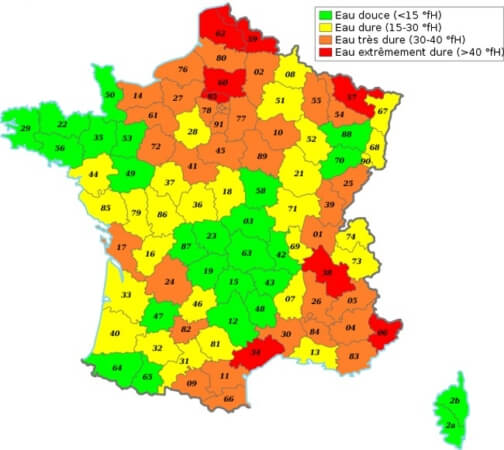 Carte eau calcaire