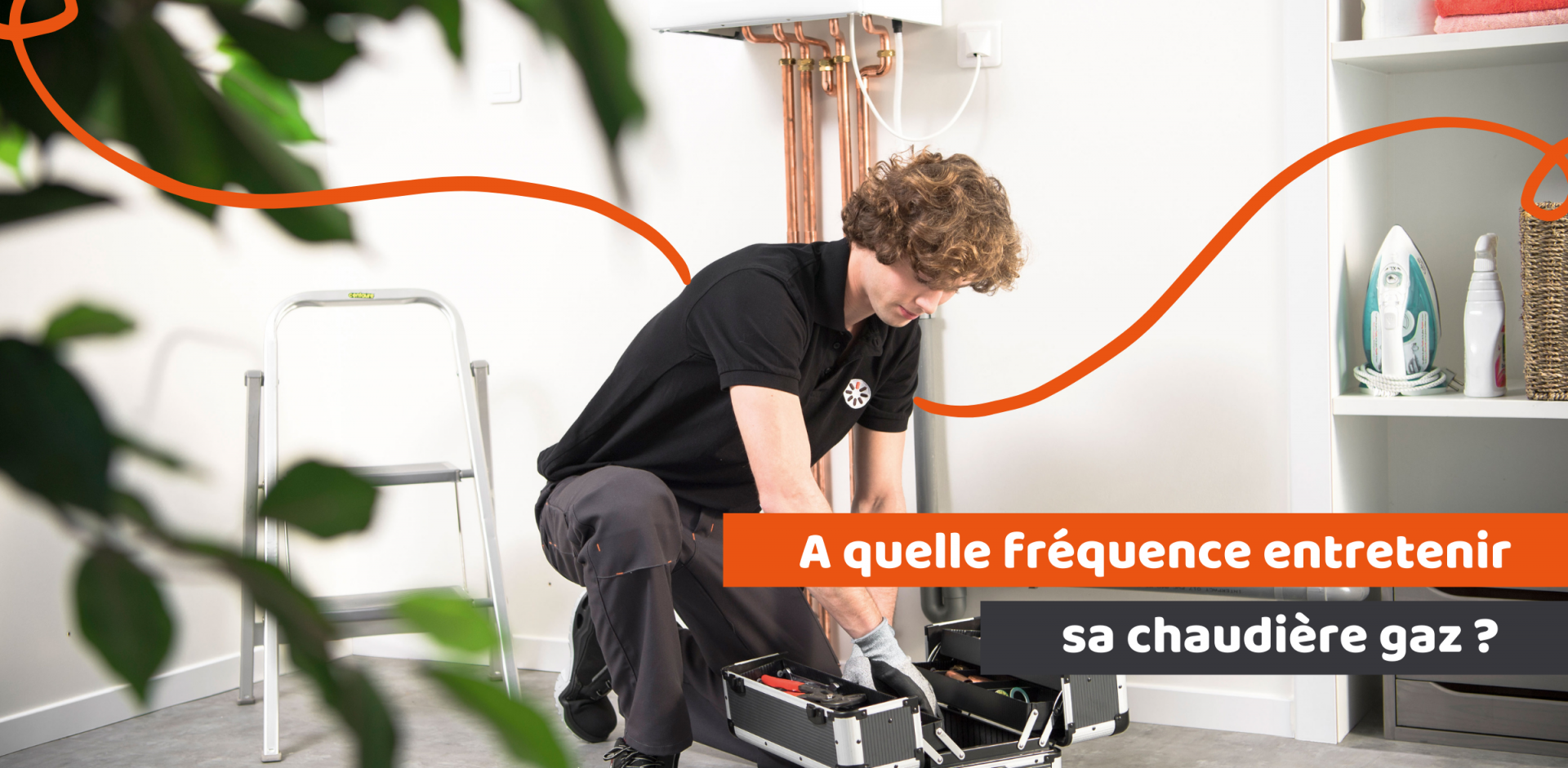 technicien prenant ses outils pour l