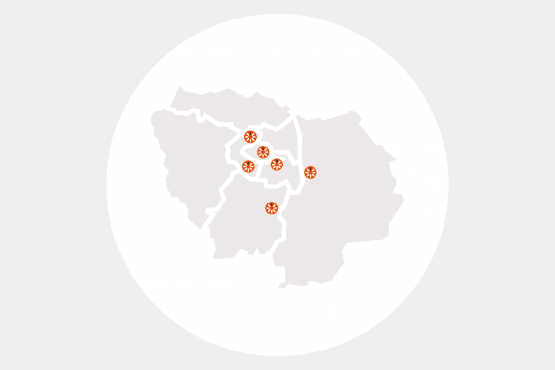 carte des agences Garanka en Ile de France