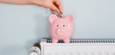 tirelire cochon sur radiateur