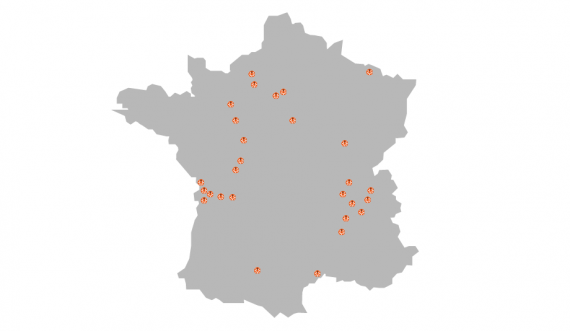 carte des agences Garanka en France