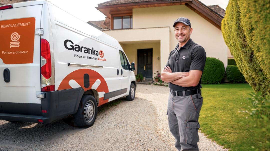 technicien devant sa camionnette garanka