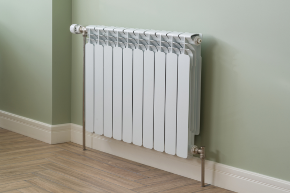 radiateur basse température en aluminium installé