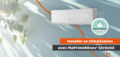 Climatisation sur un mur en plein été