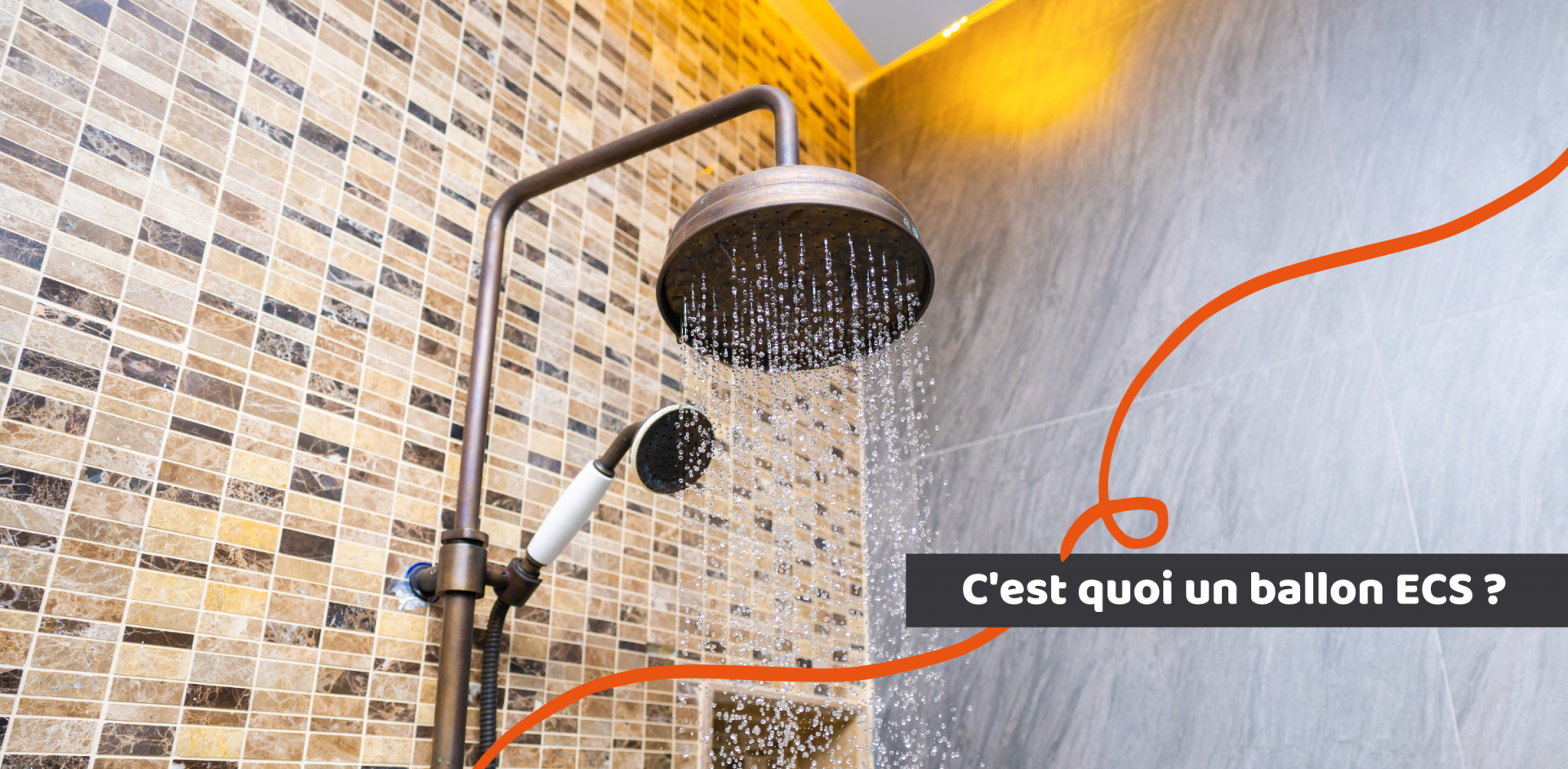 douche en fonctionnement