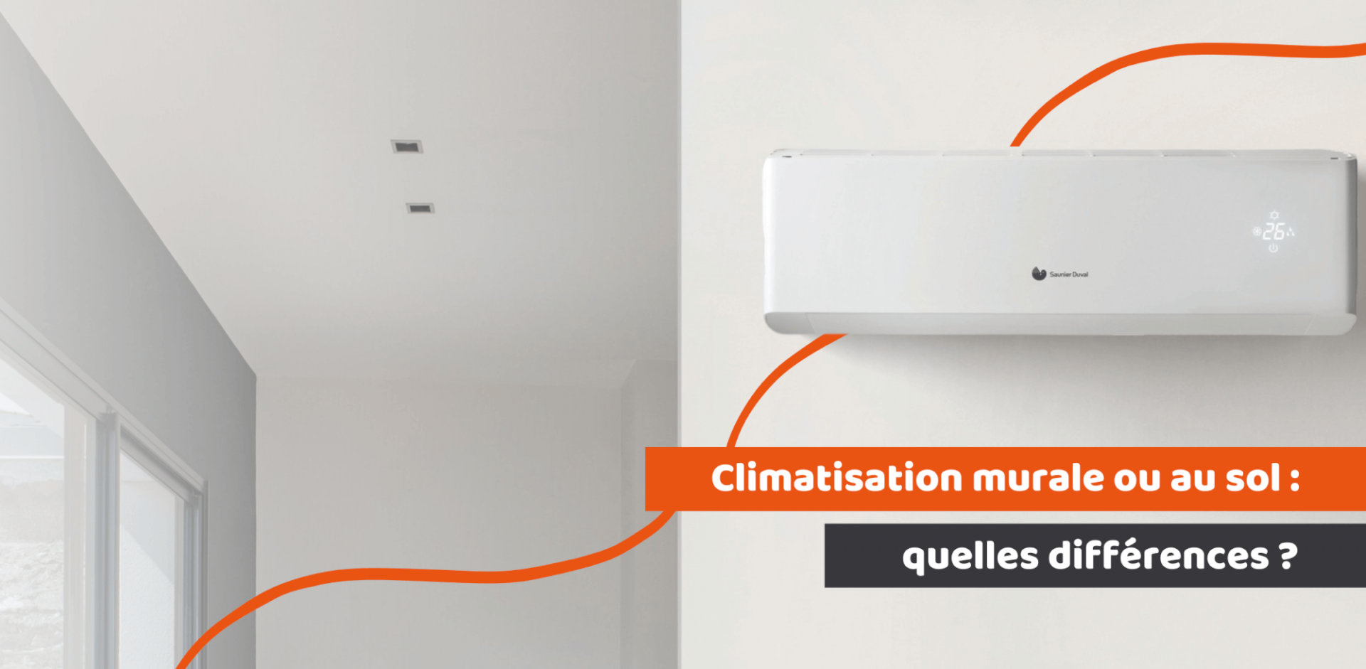 climatisation installée sur un mur