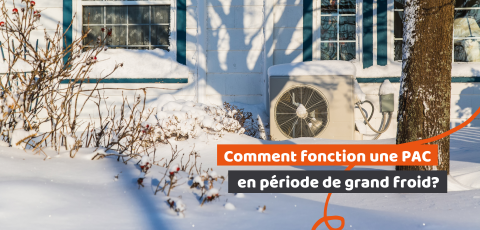 pompe a chaleur dans jardin en hiver