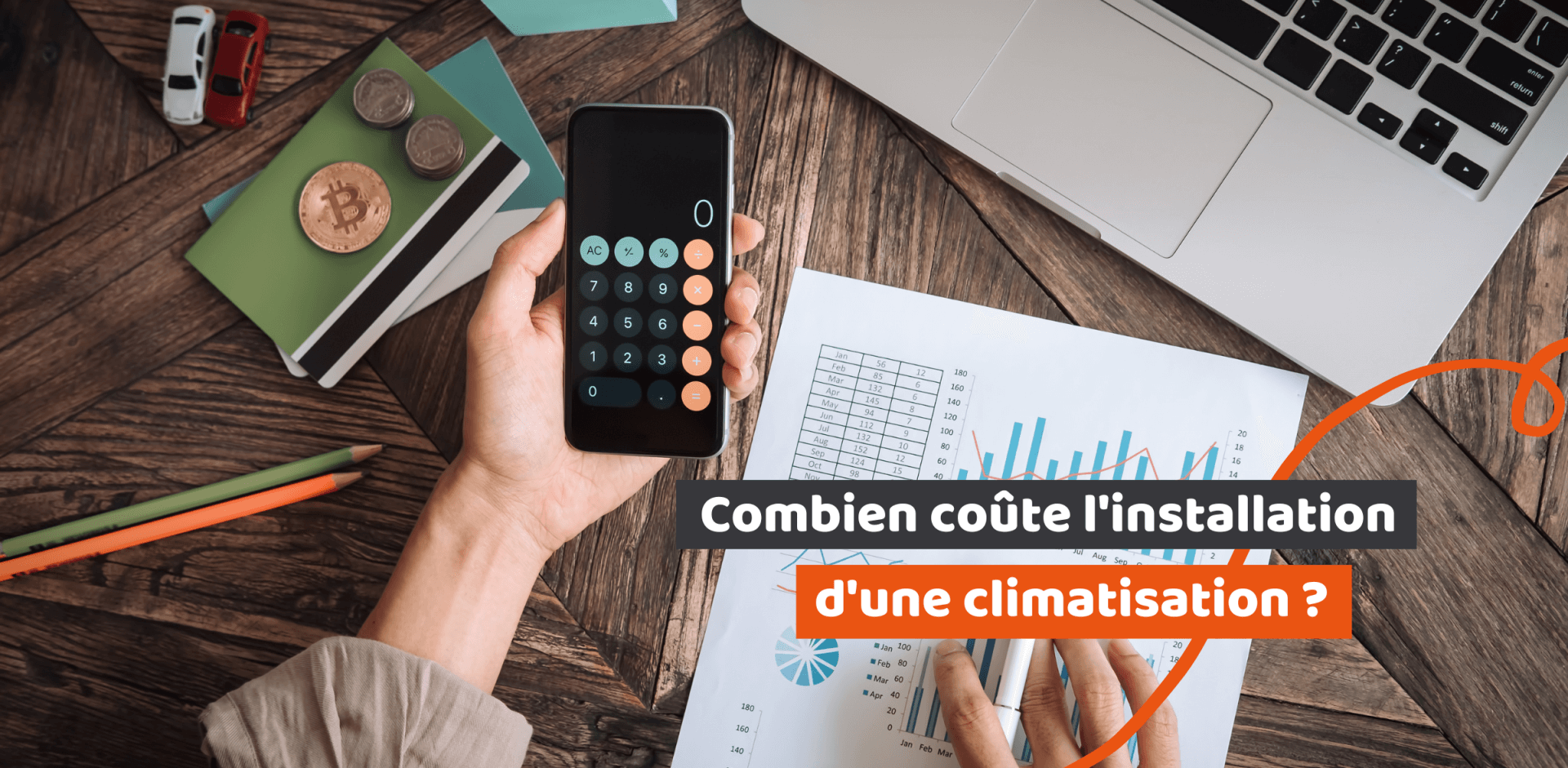 calculatrice sur mobile et etude de financement sur papier