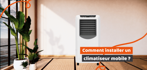 salon avec climatiseur mobile