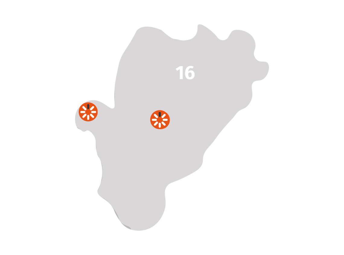 carte map Angoulême et Cognac