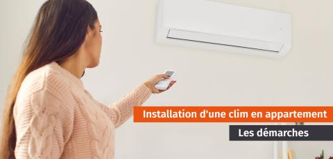 Femme activant une climatisation