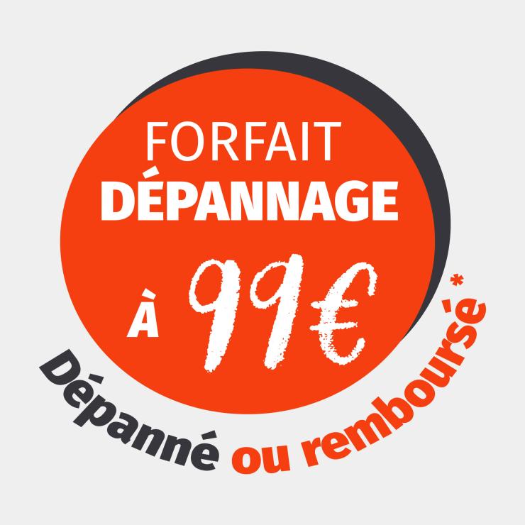 Forfait dépannage 99 € satisfait ou remboursé