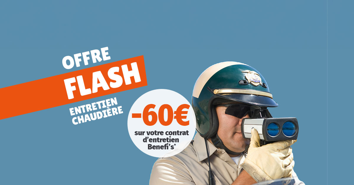 Offre remise 60€ contrat entretien chaudière gaz