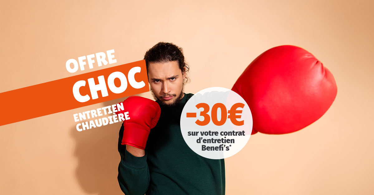 Offre remise 30€ contrat entretien chaudière gaz